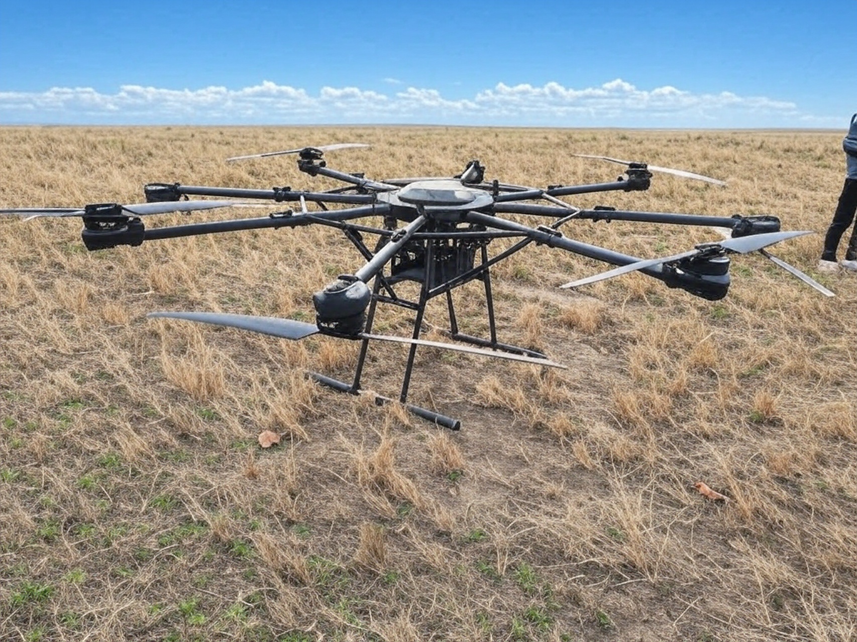 SkyHauler X8-215 Industrial Drone in Flight Configuration