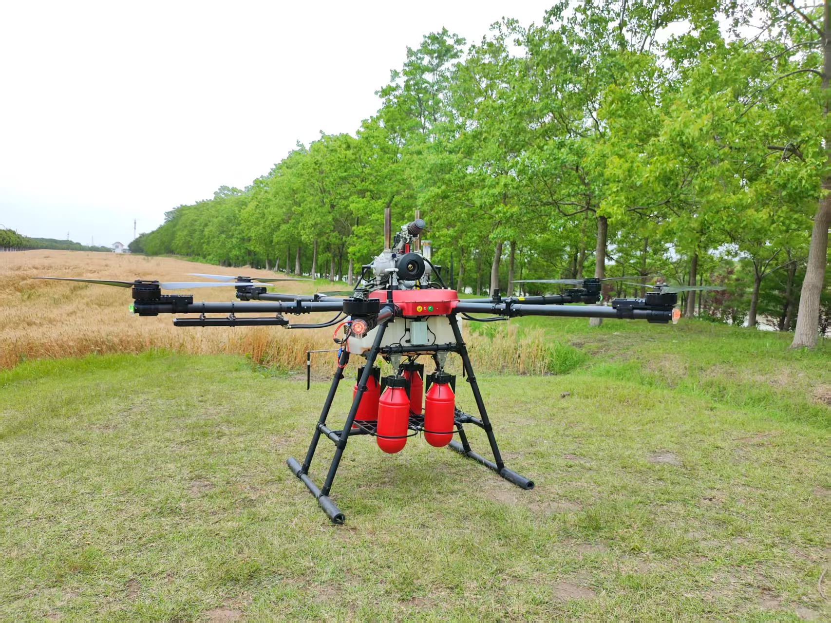 Aegis X60 Hyperlift Drone dispersing cloud-seeding catalysts over U.S. farmland
