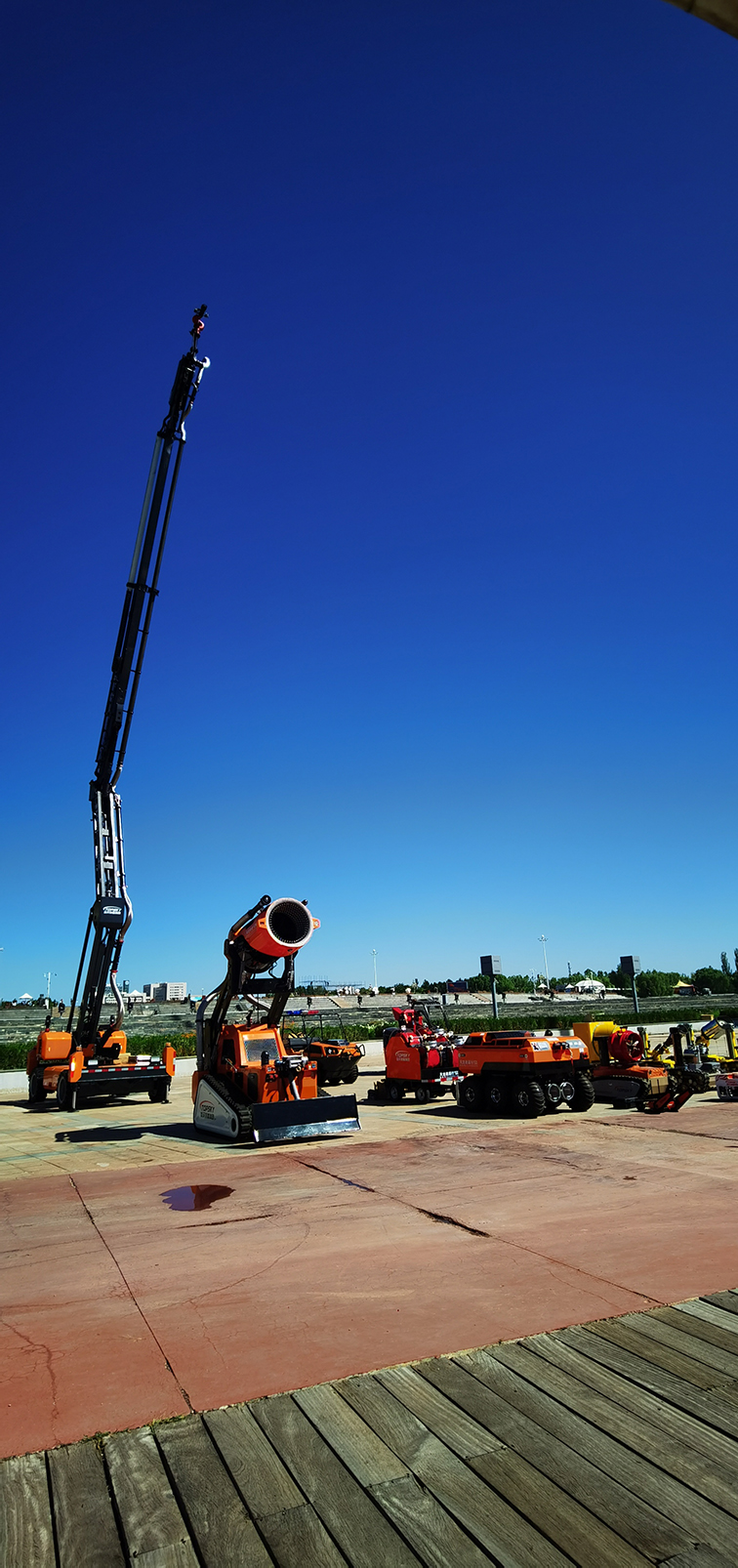 FireGuardian XM1577 fully extended in stadium deployment